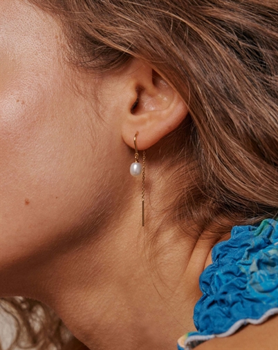 Enamel Copenhagen - Eleanor Pearl Øreringe - Guldfarvet